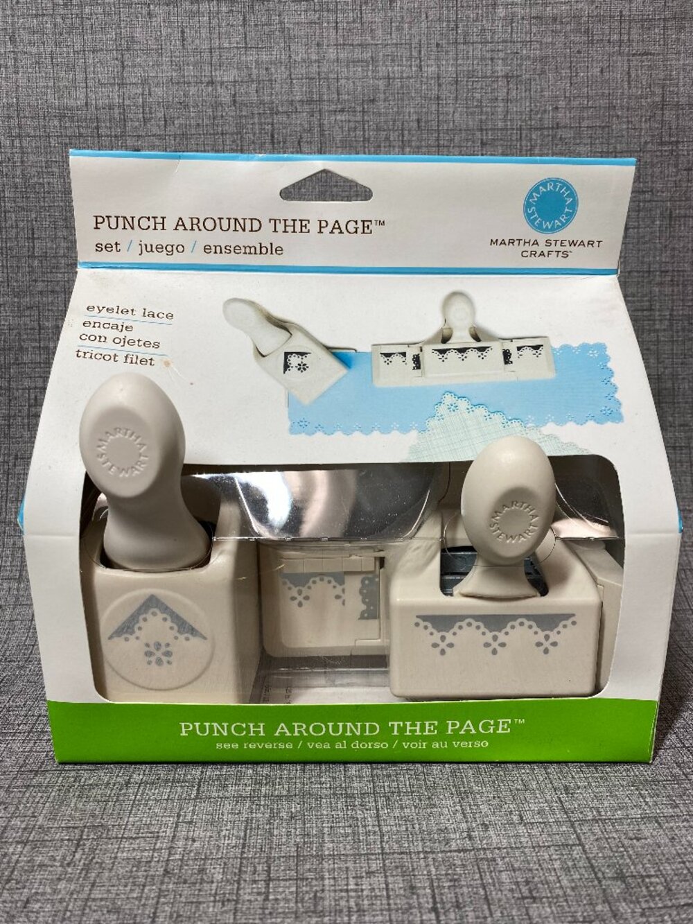 NWB New Martha Stewart Eyelet Lace Punch Around The Page Set of 2